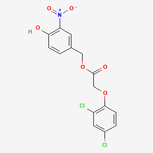 Acetic acid, 2-(2,4-dichlorophenoxy)-, (4-hydroxy-3-nitrophenyl)methyl ester