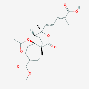 (2E,4E)-5-[(1S,7S,8S,9R)-7-acetyloxy-4-methoxycarbonyl-9-methyl-11-oxo-10-oxatricyclo[6.3.2.01,7]tridec-3-en-9-yl]-2-methylpenta-2,4-dienoic acid