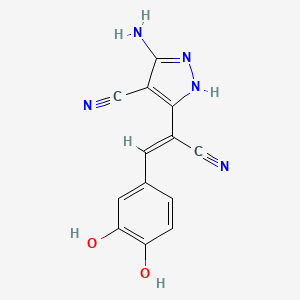 3-amino-5-[(Z)-1-cyano-2-(3,4-dihydroxyphenyl)ethenyl]-1H-pyrazole-4-carbonitrile