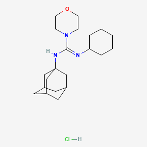 N-(1-adamantyl)-N'-cyclohexylmorpholine-4-carboximidamide;hydrochloride