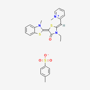 2-((Z)-((E)-3-ethyl-5-(3-Methylbenzo[d]thiazol-2(3H)-ylidene)-4-oxothiazolidin-2-ylidene)Methyl)-1-Methylpyridin-1-iuM 4-Methylbenzenesulfonate