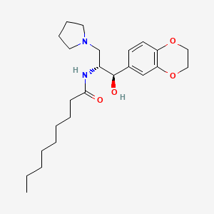 N-[(1R,2R)-1-(2,3-dihydro-1,4-benzodioxin-6-yl)-1-hydroxy-3-pyrrolidin-1-ylpropan-2-yl]nonanamide