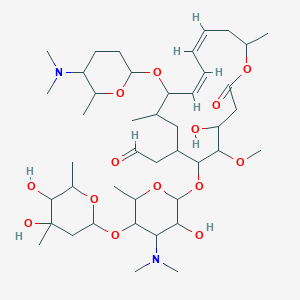 2-[(4R,5S,6S,7R,9R,10R,11E,13E,16R)-6-[5-(4,5-dihydroxy-4,6-dimethyloxan-2-yl)oxy-4-(dimethylamino)-3-hydroxy-6-methyloxan-2-yl]oxy-10-[5-(dimethylamino)-6-methyloxan-2-yl]oxy-4-hydroxy-5-methoxy-9,16-dimethyl-2-oxo-1-oxacyclohexadeca-11,13-dien-7-yl]acetaldehyde