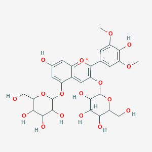 3,5-Bis(beta-D-glucopyranosyloxy)-7-hydroxy-2-(4-hydroxy-3,5-dimethoxyphenyl)-1-benzopyrylium chloride