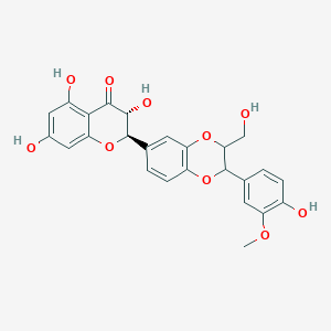 (2R,3R)-3,5,7-trihydroxy-2-[2-(4-hydroxy-3-methoxyphenyl)-3-(hydroxymethyl)-2,3-dihydro-1,4-benzodioxin-6-yl]-2,3-dihydrochromen-4-one