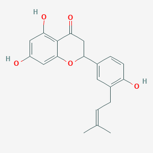 5,7-Dihydroxy-2-(4-hydroxy-3-(3-methylbut-2-en-1-yl)phenyl)chroman-4-one