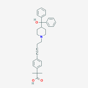 4-(4-(4-(Hydroxydiphenylmethyl)-1-piperidinyl)-1-butynyl)-alpha,alpha-dimethylbenzeneacetic acid