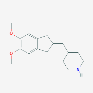 4-((5,6-dimethoxy-2,3-dihydro-1H-inden-2-yl)methyl)piperidine