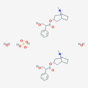 (8-methyl-8-azabicyclo[3.2.1]octan-3-yl) 3-hydroxy-2-phenylpropanoate;sulfuric acid;dihydrate