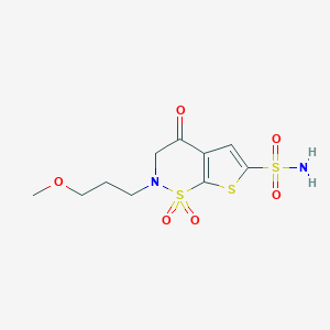 2-(3-Methoxypropyl)-4-oxo-3,4-dihydro-2H-thieno[3,2-e][1,2]thiazine-6-sulfonamide 1,1-dioxide