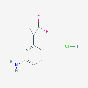 B2401044 3-(2,2-difluorocyclopropyl)aniline hydrochloride CAS No. 2219378-85-3