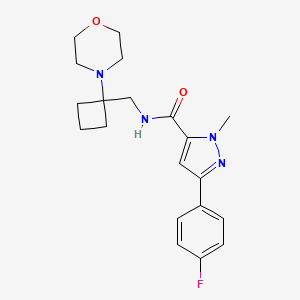 3-(4-fluorophenyl)-1-methyl-N-{[1-(morpholin-4-yl)cyclobutyl]methyl}-1H-pyrazole-5-carboxamide