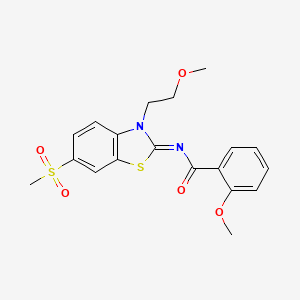 N-[(2Z)-6-methanesulfonyl-3-(2-methoxyethyl)-2,3-dihydro-1,3-benzothiazol-2-ylidene]-2-methoxybenzamide