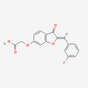 (Z)-2-((2-(3-fluorobenzylidene)-3-oxo-2,3-dihydrobenzofuran-6-yl)oxy)acetic acid