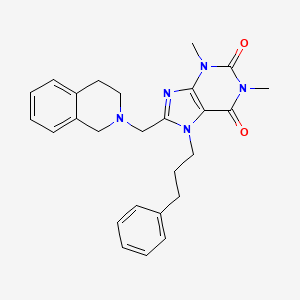 1,3-dimethyl-7-(3-phenylpropyl)-8-[(1,2,3,4-tetrahydroisoquinolin-2-yl)methyl]-2,3,6,7-tetrahydro-1H-purine-2,6-dione