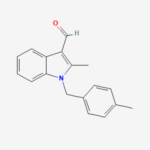 B2493603 2-methyl-1-(4-methylbenzyl)-1H-indole-3-carbaldehyde CAS No. 592550-44-2