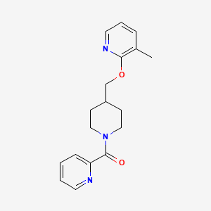 B2510939 3-Methyl-2-{[1-(pyridine-2-carbonyl)piperidin-4-yl]methoxy}pyridine CAS No. 2379950-81-7