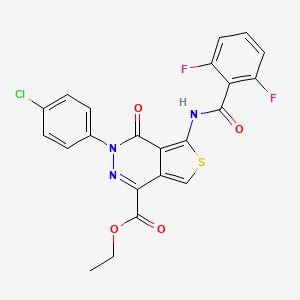 B2569459 ethyl 3-(4-chlorophenyl)-5-(2,6-difluorobenzamido)-4-oxo-3H,4H-thieno[3,4-d]pyridazine-1-carboxylate CAS No. 851950-48-6