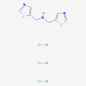 B2570556 bis[(1,3-thiazol-5-yl)methyl]amine trihydrochloride CAS No. 2138169-09-0