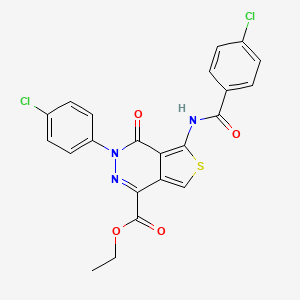 B2638638 ethyl 5-(4-chlorobenzamido)-3-(4-chlorophenyl)-4-oxo-3H,4H-thieno[3,4-d]pyridazine-1-carboxylate CAS No. 851950-44-2