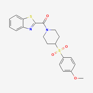 B2711322 2-[4-(4-methoxybenzenesulfonyl)piperidine-1-carbonyl]-1,3-benzothiazole CAS No. 1705550-81-7