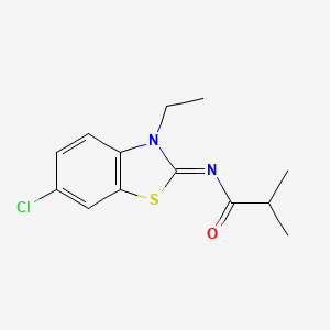 (E)-N-(6-chloro-3-ethylbenzo[d]thiazol-2(3H)-ylidene)isobutyramide