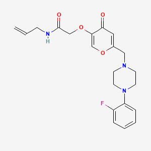 2-[(6-{[4-(2-fluorophenyl)piperazin-1-yl]methyl}-4-oxo-4H-pyran-3-yl)oxy]-N-(prop-2-en-1-yl)acetamide