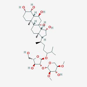 (3S,4R,5S,6S,8S,9R,10S,13R,14S,15R,17R)-17-[(2R)-5-[(2R,3R,4S,5S)-4-Hydroxy-3-[(2S,3R,4S,5R)-4-hydroxy-3,5-dimethoxyoxan-2-yl]oxy-5-(hydroxymethyl)oxolan-2-yl]oxy-6-methylheptan-2-yl]-10,13-dimethyl-1,2,3,4,5,6,7,9,11,12,14,15,16,17-tetradecahydrocyclopenta[a]phenanthrene-3,4,6,8,15-pentol