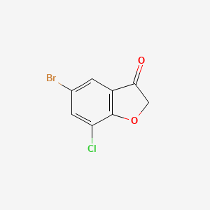 B2869354 5-bromo-7-chloro-2,3-dihydro-1-benzofuran-3-one CAS No. 1153450-18-0