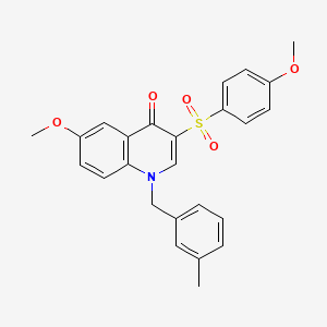 B2942174 6-methoxy-3-(4-methoxybenzenesulfonyl)-1-[(3-methylphenyl)methyl]-1,4-dihydroquinolin-4-one CAS No. 872198-96-4