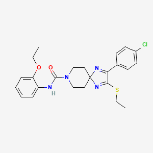 2-(4-CHLOROPHENYL)-N-(2-ETHOXYPHENYL)-3-(ETHYLSULFANYL)-1,4,8-TRIAZASPIRO[4.5]DECA-1,3-DIENE-8-CARBOXAMIDE