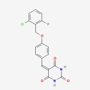 5-({4-[(2-chloro-6-fluorobenzyl)oxy]phenyl}methylene)-2,4,6(1H,3H,5H)-pyrimidinetrione