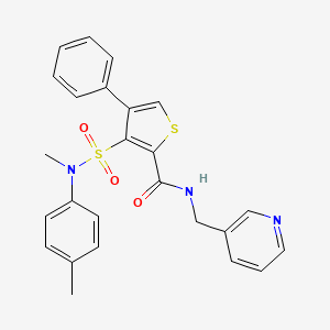 B2985925 3-[methyl(4-methylphenyl)sulfamoyl]-4-phenyl-N-(pyridin-3-ylmethyl)thiophene-2-carboxamide CAS No. 946212-69-7