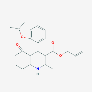 B4909689 Prop-2-en-1-yl 2-methyl-5-oxo-4-[2-(propan-2-yloxy)phenyl]-1,4,5,6,7,8-hexahydroquinoline-3-carboxylate CAS No. 5478-84-2