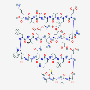 Ac-Ala-Met-Val-Ser-Glu-Phe-Leu-Lys-Gln-Ala-Trp-Phe-Ile-Glu-Asn-Glu-Glu-Gln-Glu-Tyr-Val-Gln-Thr-Val-Lys-OH