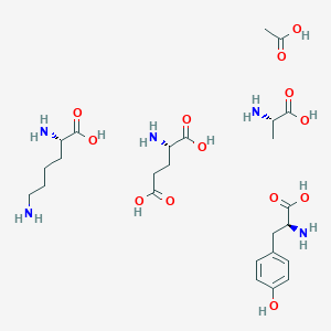 acetic acid;(2S)-2-amino-3-(4-hydroxyphenyl)propanoic acid;(2S)-2-aminopentanedioic acid;(2S)-2-aminopropanoic acid;(2S)-2,6-diaminohexanoic acid