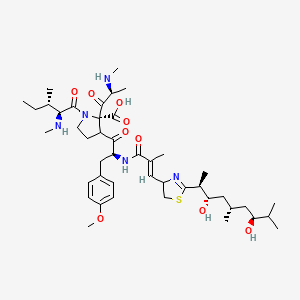 L-Proline, N-((2E)-3-((4S)-2-((1S,2S,4S,6S)-2,6-dihydroxy-1,4,7-trimethyloctyl)-4,5-dihydro-4-thiazolyl)-2-methyl-1-oxo-2-propenyl)-O-methyl-L-tyrosyl-N-methyl-L-alanyl-N-methyl-L-isoleucyl-, (4-16)-lactone