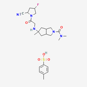 5-[[2-(2-cyano-4-fluoropyrrolidin-1-yl)-2-oxoethyl]amino]-N,N,5-trimethyl-1,3,3a,4,6,6a-hexahydrocyclopenta[c]pyrrole-2-carboxamide;4-methylbenzenesulfonic acid