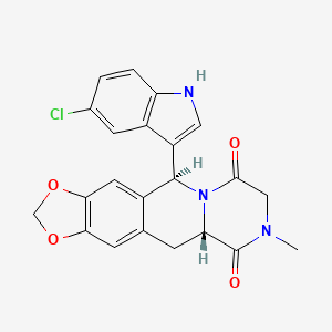 (2S,8S)-2-(5-chloro-1H-indol-3-yl)-6-methyl-13,15-dioxa-3,6-diazatetracyclo[8.7.0.03,8.012,16]heptadeca-1(17),10,12(16)-triene-4,7-dione