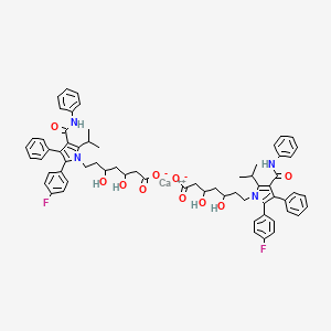 calcium;(3S,5S)-7-[2-(4-fluorophenyl)-3-phenyl-4-(phenylcarbamoyl)-5-propan-2-ylpyrrol-1-yl]-3,5-dihydroxyheptanoate