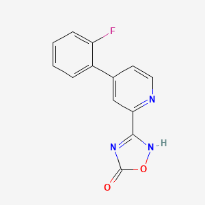 3-[4-(2-fluorophenyl)pyridin-2-yl]-2H-1,2,4-oxadiazol-5-one