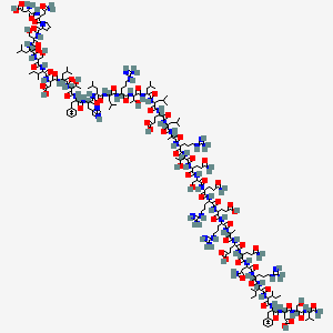4-[2-[[2-[[2-[[2-[[5-amino-2-[[2-[[5-amino-2-[[2-[[2-[2-[[2-[[2-[[2-[[2-[[2-[[2-[[2-[[2-[[2-[[2-[[2-[[2-[[2-[[2-[[2-[[2-[[2-[[1-[4-amino-2-[(2-amino-3-carboxypropanoyl)amino]-4-oxobutanoyl]pyrrolidine-2-carbonyl]amino]-3-hydroxypropanoyl]amino]-4-methylpentanoyl]amino]-3-hydroxypropanoyl]amino]-3-methylpentanoyl]amino]-3-carboxypropanoyl]amino]-4-methylpentanoyl]amino]-3-hydroxybutanoyl]amino]-3-phenylpropanoyl]amino]-3-(1H-imidazol-4-yl)propanoyl]amino]-4-methylpentanoyl]amino]-4-methylpentanoyl]amino]-5-carbamimidamidopentanoyl]amino]-3-hydroxybutanoyl]amino]-4-methylpentanoyl]amino]-4-methylpentanoyl]amino]-4-carboxybutanoyl]amino]-4-methylpentanoyl]amino]propanoylamino]-5-carbamimidamidopentanoyl]amino]-3-hydroxybutanoyl]amino]-5-oxopentanoyl]amino]-3-hydroxypropanoyl]amino]-5-oxopentanoyl]amino]-5-carbamimidamidopentanoyl]amino]-4-carboxybutanoyl]amino]-5-carbamimidamidopentanoyl]amino]propanoylamino]-5-[[5-amino-1-[[4-amino-1-[[1-[[1-[[1-[[1-[[1-[[1-[(1-amino-3-methyl-1-oxobutan-2-yl)amino]-3-hydroxy-1-oxopropan-2-yl]amino]-3-carboxy-1-oxopropan-2-yl]amino]-1-oxo-3-phenylpropan-2-yl]amino]-3-methyl-1-oxopentan-2-yl]amino]-3-methyl-1-oxopentan-2-yl]amino]-5-carbamimidamido-1-oxopentan-2-yl]amino]-1,4-dioxobutan-2-yl]amino]-1,5-dioxopentan-2-yl]amino]-5-oxopentanoic acid
