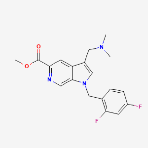 1h-Pyrrolo[2,3-c]pyridine-5-carboxylic acid,1-[(2,4-difluorophenyl)methyl]-3-[(dimethylamino)methyl]-,methyl ester