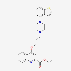 ethyl 4-[3-[4-(1-benzothiophen-4-yl)piperazin-1-yl]propoxy]quinoline-2-carboxylate