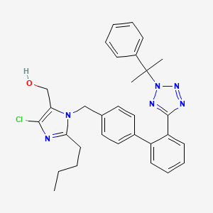 molecular formula C31H33ClN6O B8540554 1H-Imidazole-5-methanol, 2-butyl-4-chloro-1-[[2'-[2-(1-methyl-1-phenylethyl)-2H-tetrazol-5-yl][1,1'-biphenyl]-4-yl]methyl]- 