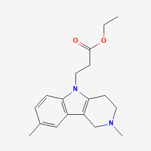 ETHYL 3-{2,8-DIMETHYL-1H,2H,3H,4H,5H-PYRIDO[4,3-B]INDOL-5-YL}PROPANOATE