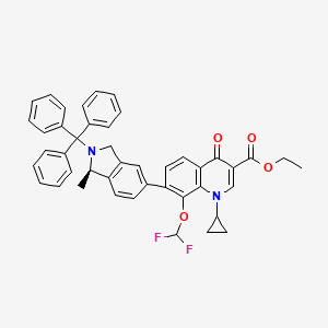 (R)-Ethyl 1-cyclopropyl-8-(difluoromethoxy)-7-(1-methyl-2-tritylisoindolin-5-yl)-4-oxo-1,4-dihydroquinoline-3-carboxylate