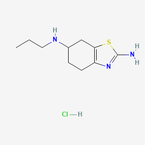 molecular formula C10H18ClN3S B8682674 6-N-propyl-4,5,6,7-tetrahydro-1,3-benzothiazole-2,6-diamine;hydrochloride 