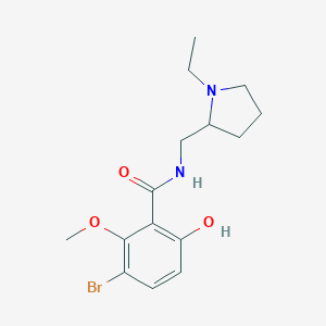 3-bromo-N-[(1-ethylpyrrolidin-2-yl)methyl]-6-hydroxy-2-methoxybenzamide