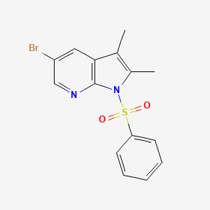 1H-Pyrrolo[2,3-b]pyridine, 5-bromo-2,3-dimethyl-1-(phenylsulfonyl)-